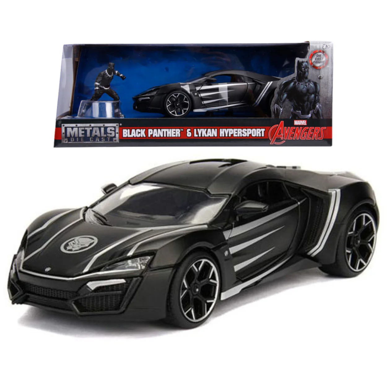 Black Panther - Lykan Hypersport 1:24 Scale Hollywood Rides Diecast Vehicle - Image 10