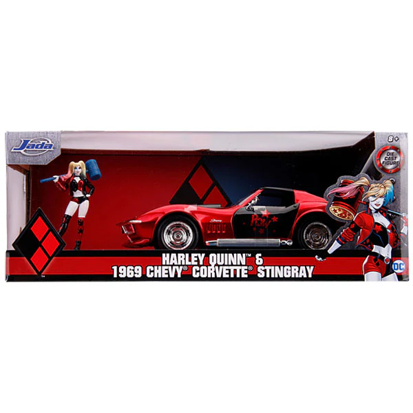 Batman - Harley Quinn 1969 Corvette 1:24 Scale Hollywood Ride - Image 4