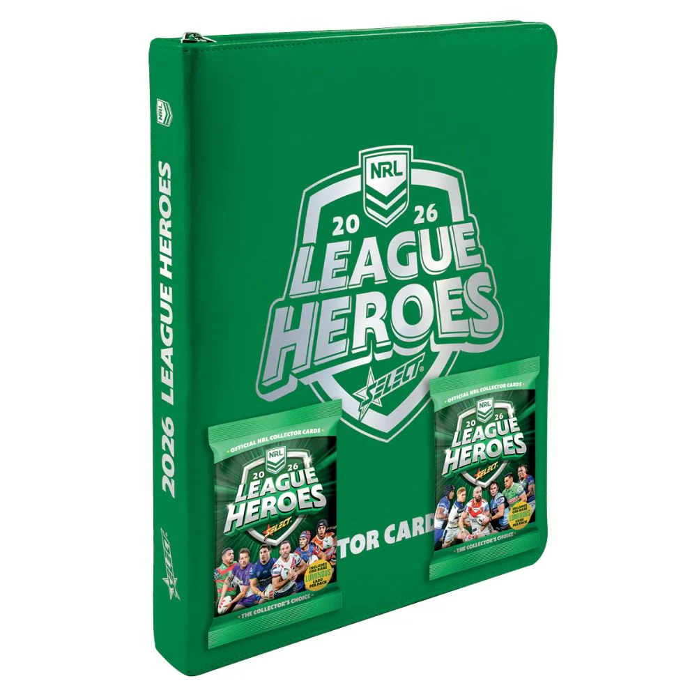 2026 NRL League Heroes Vinyl Album (Includes 2 Boosters)