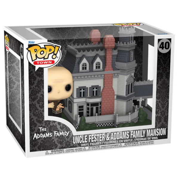 The Addams Family (1964) - Uncle Fester with Addams Family Mansion Pop! Town - Image 3