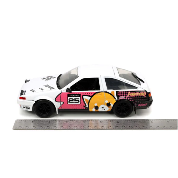 Aggretsuko - Toyota AE86 with Aggretsuko 1:24 Scale Diecast Set - Image 12