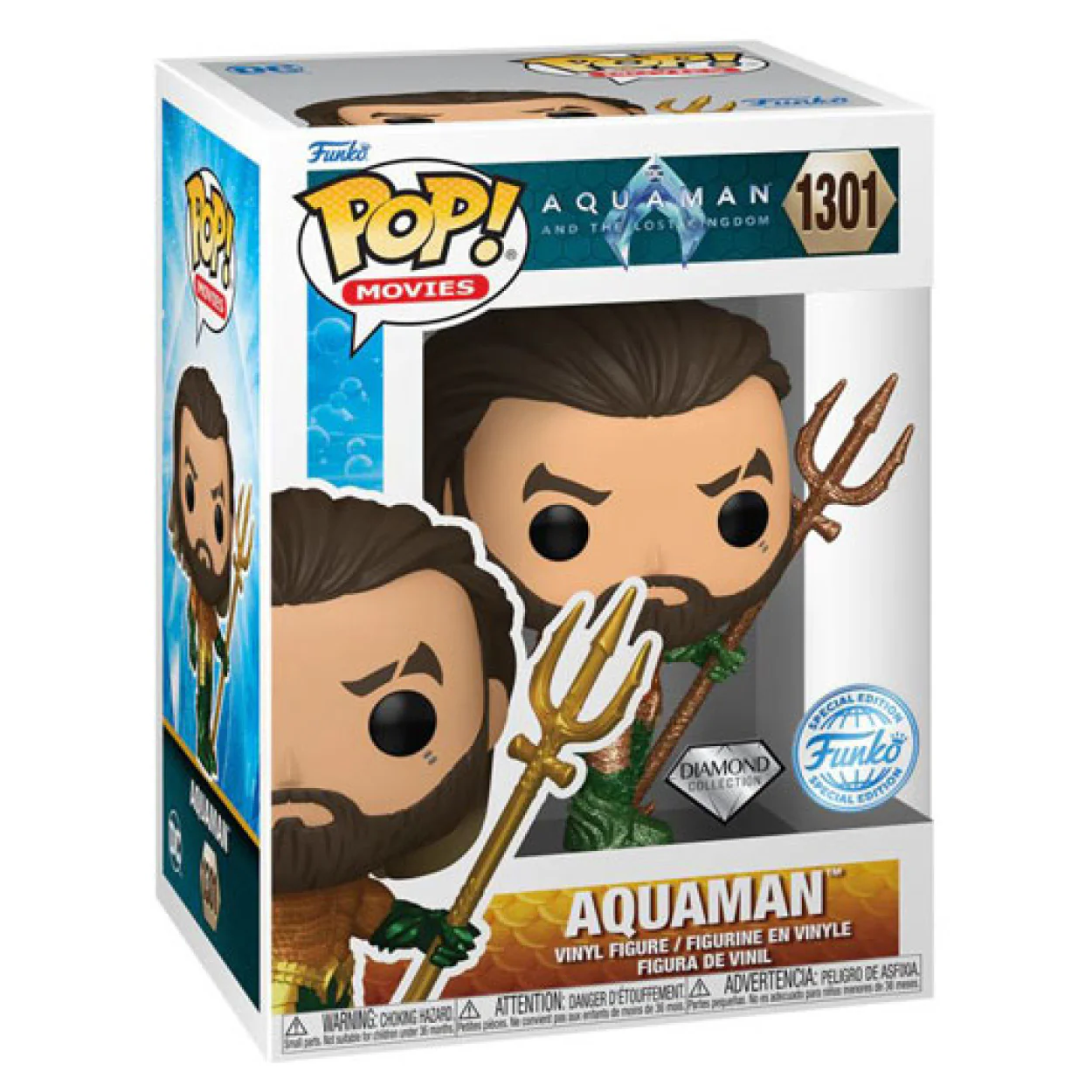 Aquaman and the Lost Kingdom - Aquaman US Exclusive Diamond Glitter Pop! Vinyl - Image 2