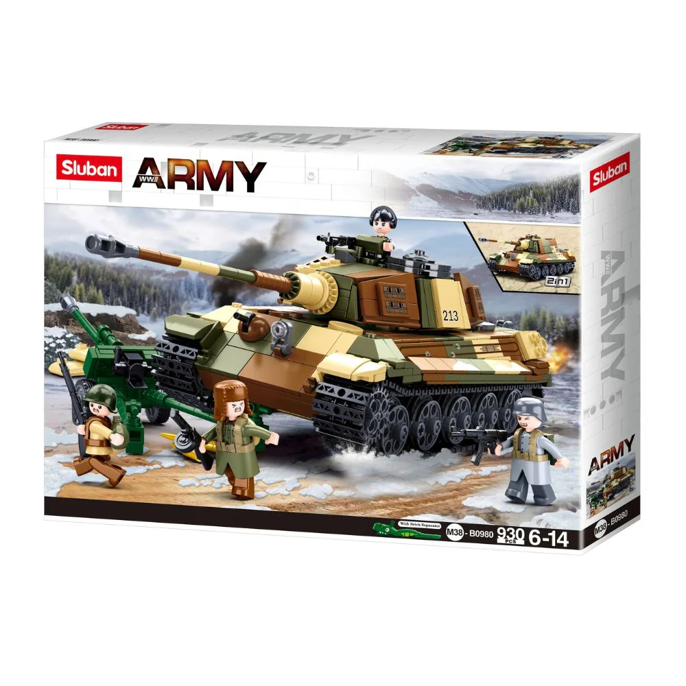 Army Battle of Budapest - The King Tiger Heavy Tank 930 Pieces Ages 6+ C8