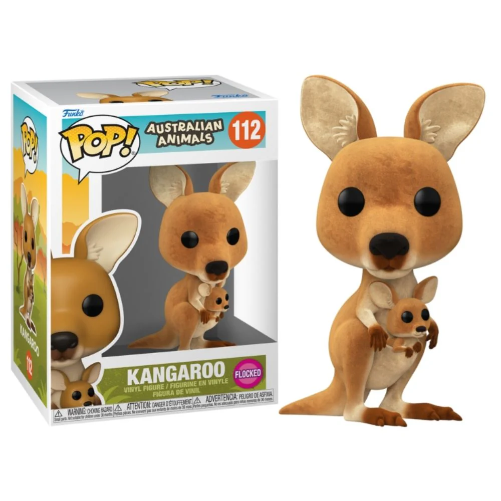 Australian Animals - Kangaroo Flocked Pop! Vinyl - Image 3