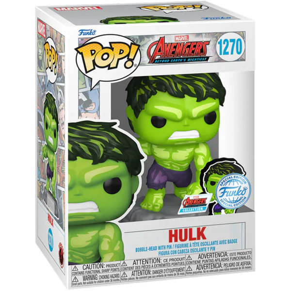 Avengers 60th - Hulk (Comic) with Pin US Exclusive Pop! Vinyl - Image 2