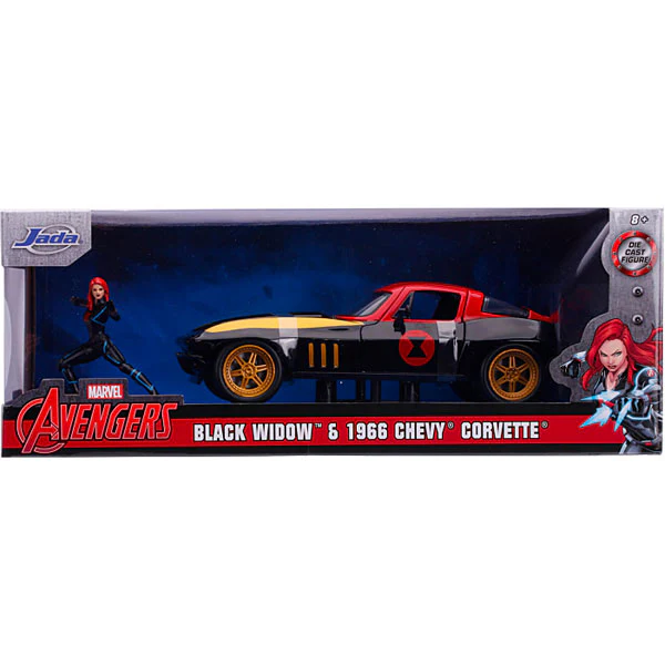 Avengers - Black Widow with 1966 Chevy Corvette 1:24 Scale Hollywood Ride - Image 7