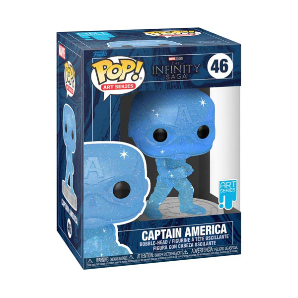Avengers - Captain America Infinity Saga Blue (Artist) Pop! Vinyl with Protector - Image 2
