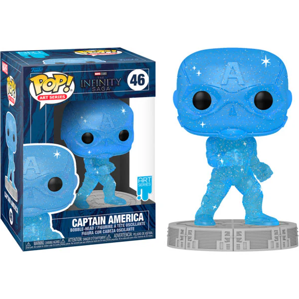 Avengers - Captain America Infinity Saga Blue (Artist) Pop! Vinyl with Protector - Image 3