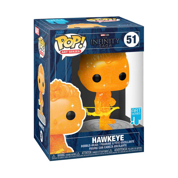 Avengers - Hawkeye Infinity Saga Orange (Artist) Pop! Vinyl with Protector - Image 2