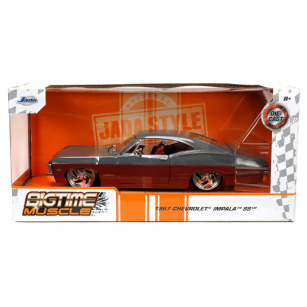Big Time Muscle - 1967 Chevy Impala Coupe 1:24 Scale Diecast Vehicle - Image 6