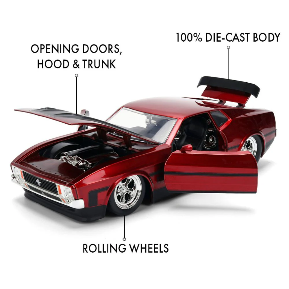 Big Time Muscle - 1973 Ford Mustang Mach 1 1:24 Scale Diecast Vehicle - Image 6