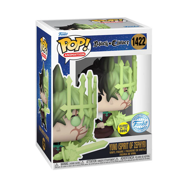Black Clover - Yuno (Spirit of Zephyr) US Exclusive Glow Pop! Vinyl - Image 4