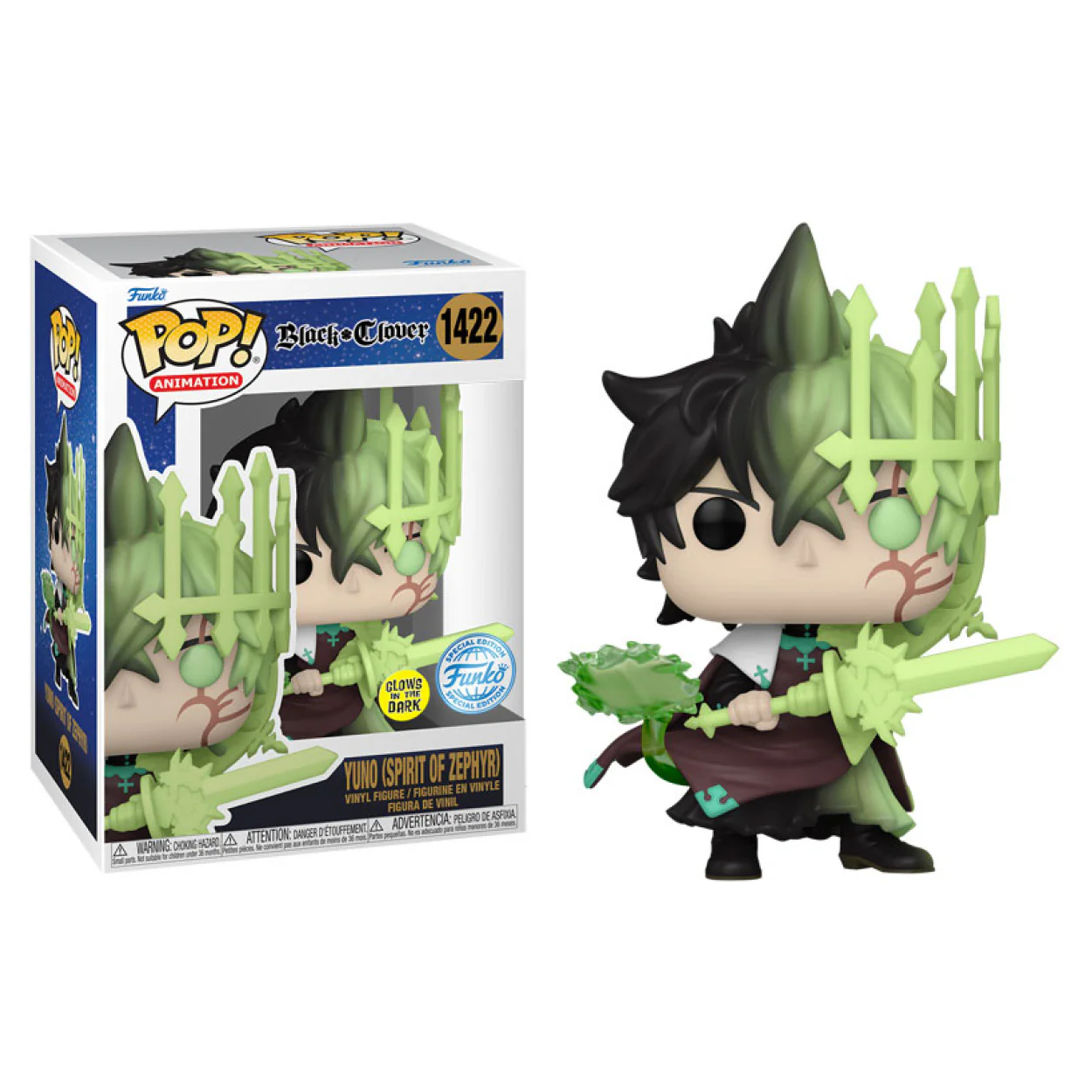 Black Clover - Yuno (Spirit of Zephyr) US Exclusive Glow Pop! Vinyl - Image 5