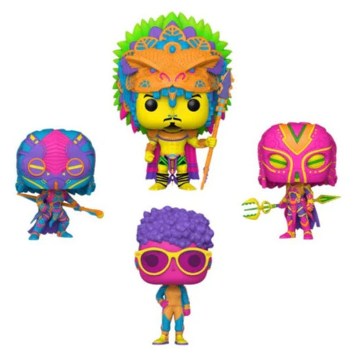 Black Panther 2 - Wakanda Forever - Blacklight US Exclusive Pop! Vinyl 4-Pack - Image 3