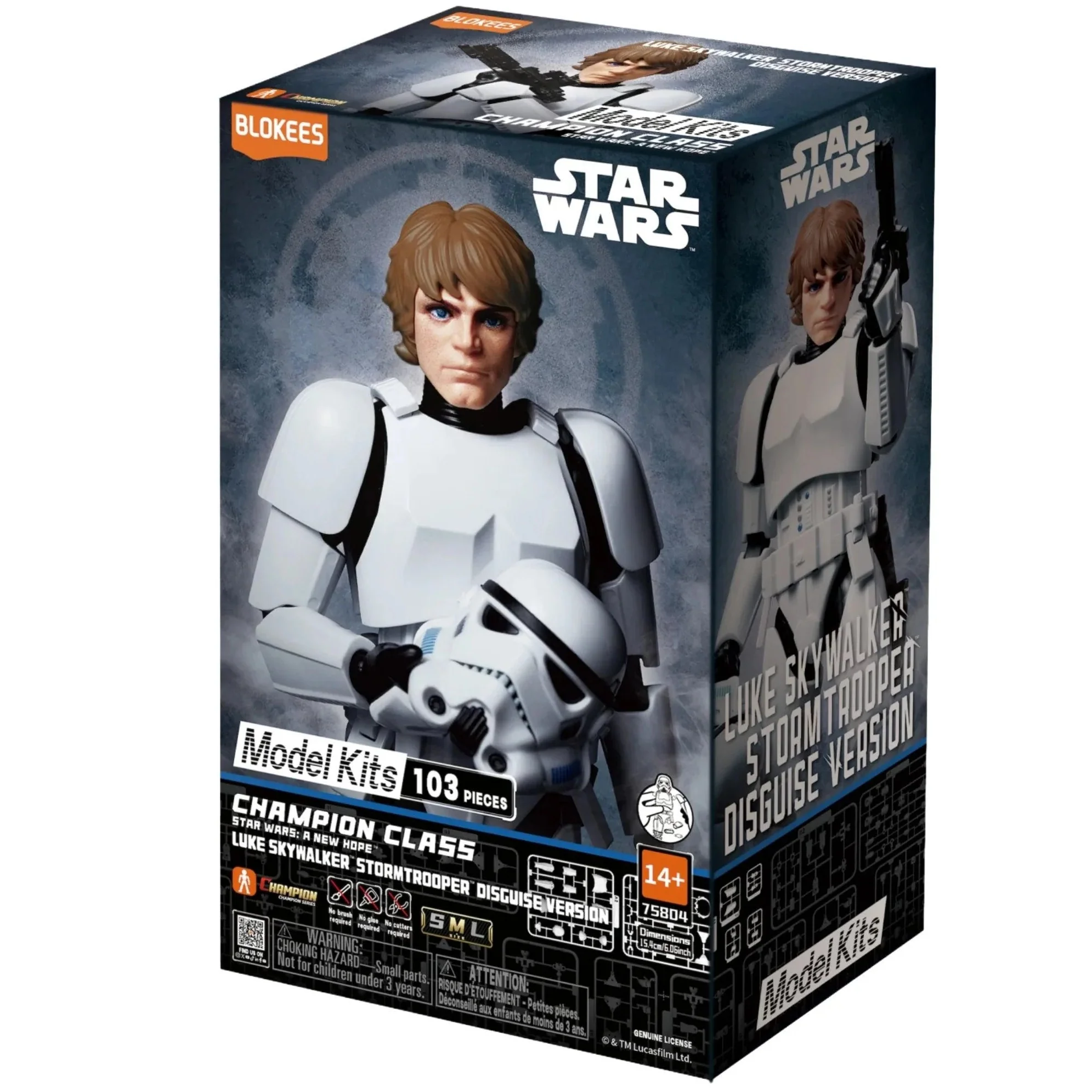 Blokees Figure - Star Wars – Luke Skywalker in Stormtrooper Disguise Model Kit - Image 4