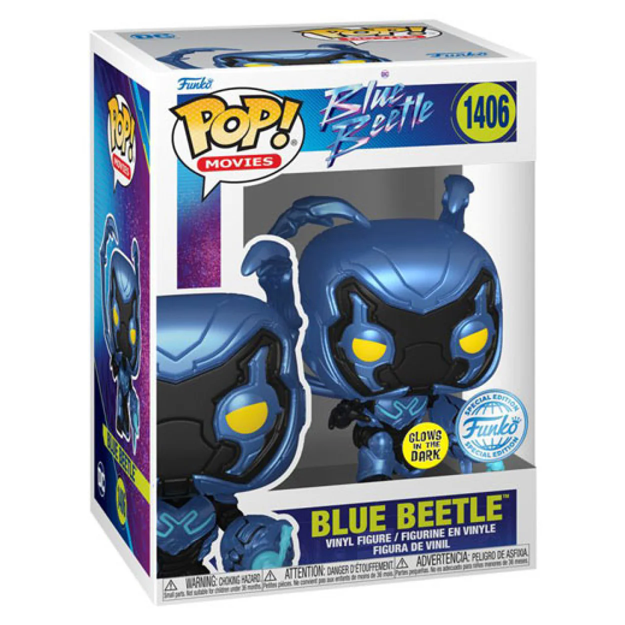 Blue Beetle (2023) - Blue Beetle Glow US Exclusive Pop! Vinyl - Image 3