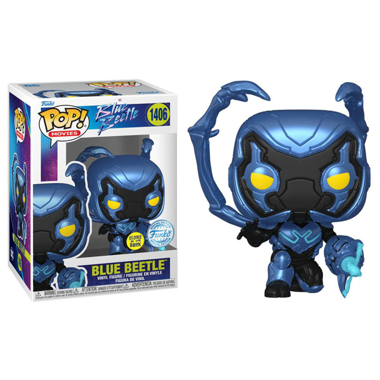 Blue Beetle (2023) - Blue Beetle Glow US Exclusive Pop! Vinyl - Image 4
