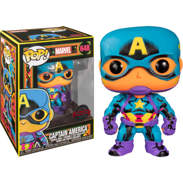Captain America - Captain America Black Light US Exclusive Pop! Vinyl - Image 3