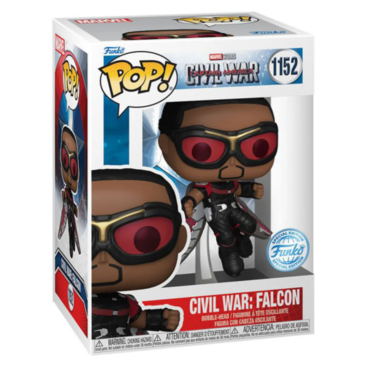 Captain America - Civil War - Falcon US Exclusive Build-A-Scene Pop! Vinyl - Image 2