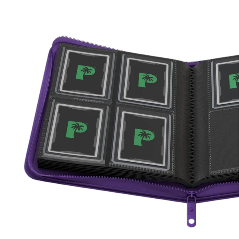 Collector's Series Top Loader Zip Binder - 4 Pocket - Purple - Image 2