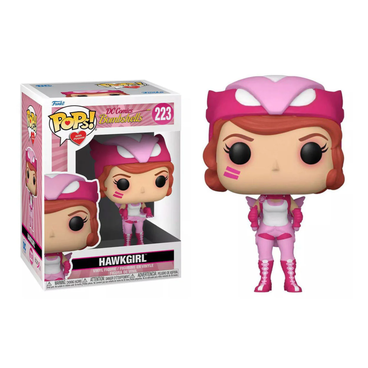 DC Comics Bombshells - Hawkgirl Breast Cancer Awareness US Exclusive Pop! Vinyl - Image 3