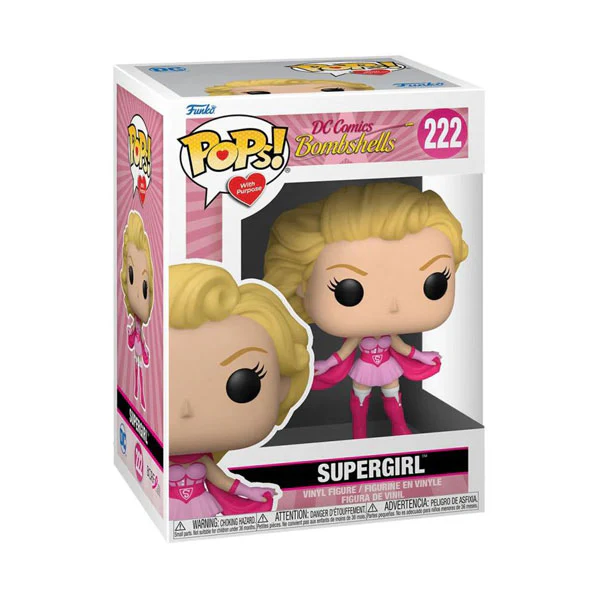 DC Comics Bombshells - Supergirl Breast Cancer Awareness Pop! Vinyl - Image 2