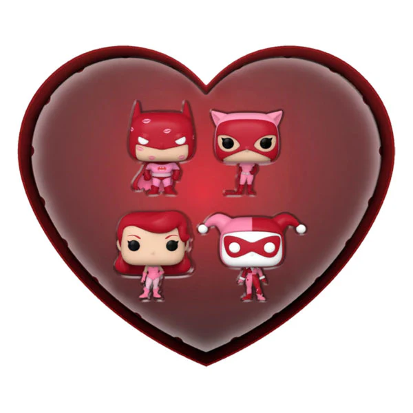 DC Comics: Valentines 2024 - Pink US Exclusive Pocket Pop! 4-Pack Heart Box - Image 2