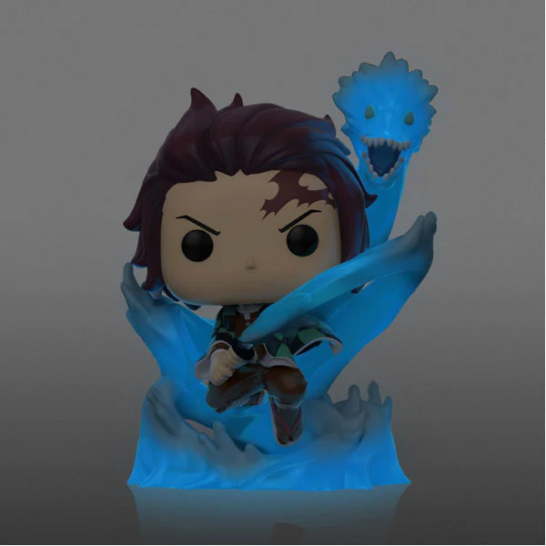 Demon Slayer - Tanjiro with Dragon US Exclusive Glow Translucent Pop! Vinyl - Image 2