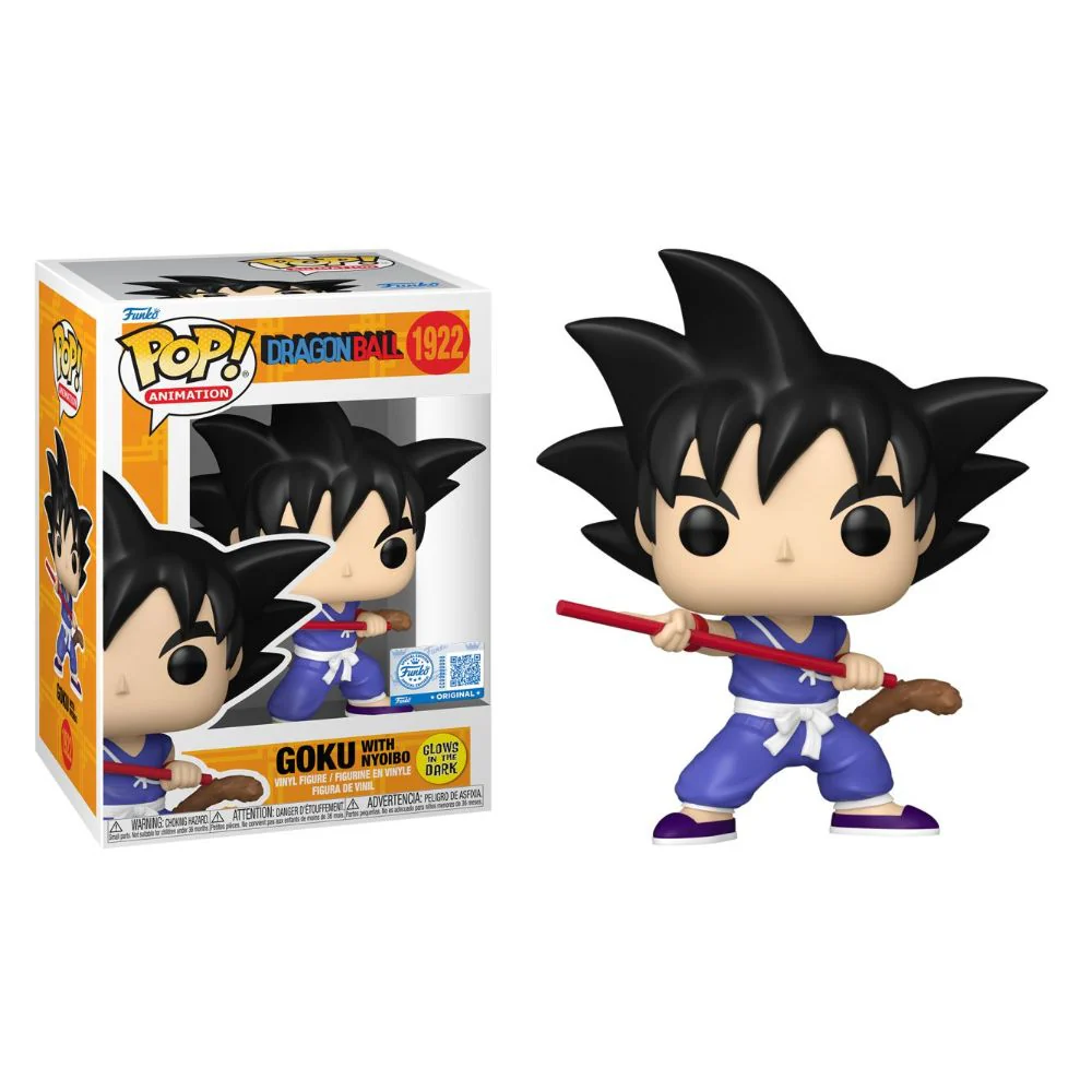 Dragon Ball - Goku with Nyoibou Glow In The Dark US Exclusive Pop! Vinyl - Image 4