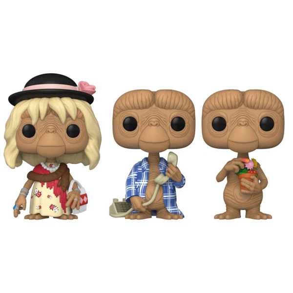 E.T. the Extra-Terrestrial - E.T. in Disguise in Robe & with Flowers US Exclusive Pop! 3-Pack - Image 3