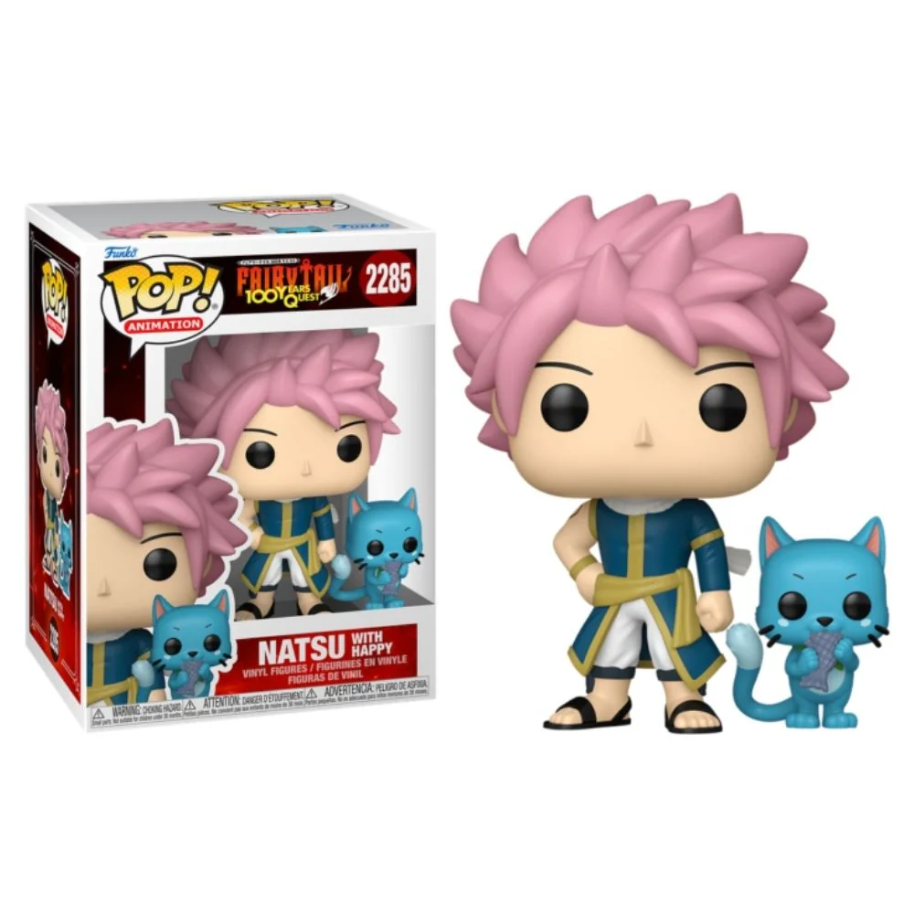 Fairy Tail: 100 Year Quest - Natsu with Happy Pop! Vinyl - Image 3