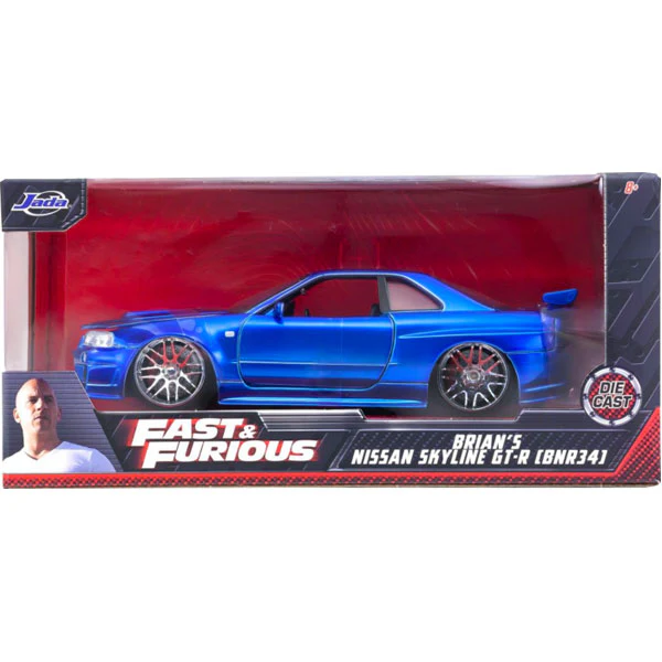 Fast and Furious - 2002 Nissan Skyline GT-R R34 1:24 Scale Hollywood Ride - Image 6