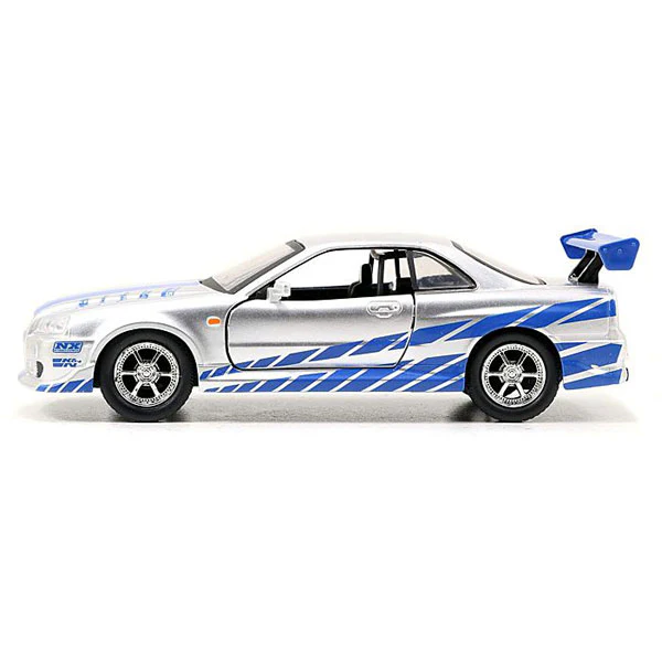 2 Fast 2 Furious - 2002 Brian's Nissan Skyline GTR R34 Silver 1:32 Scale Hollywood Ride - Image 3