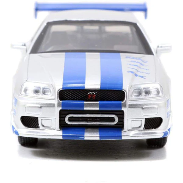 2 Fast 2 Furious - 2002 Brian's Nissan Skyline GTR R34 Silver 1:32 Scale Hollywood Ride - Image 4