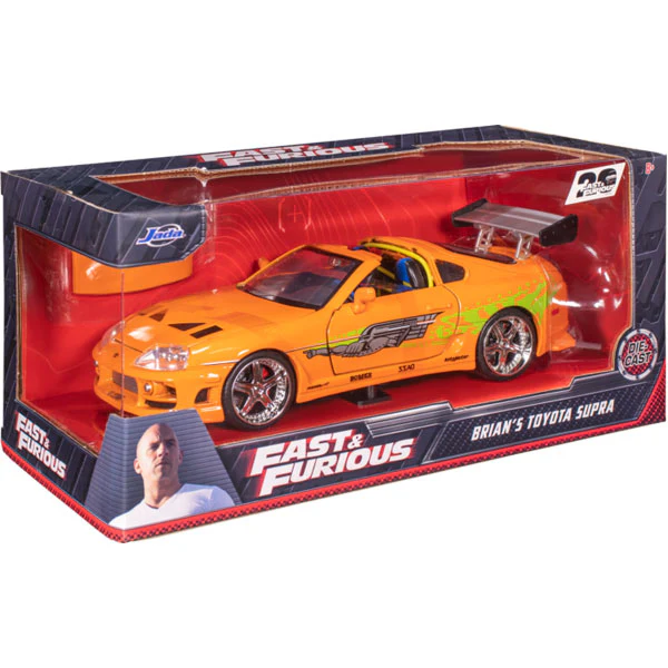 Fast and Furious - 1995 Brian's Toyota Supra Orange 1:24 Scale Hollywood Ride - Image 6