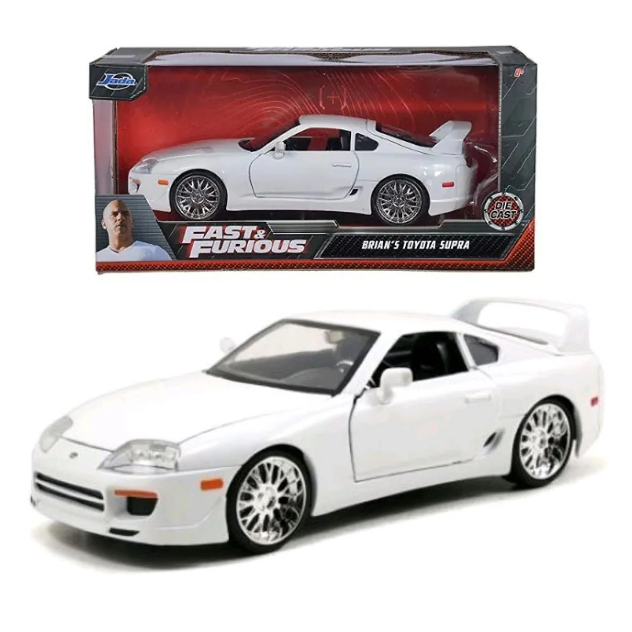 Fast and Furious - 1995 Toyota Supra White 1:24 Scale Hollywood Ride - Image 7