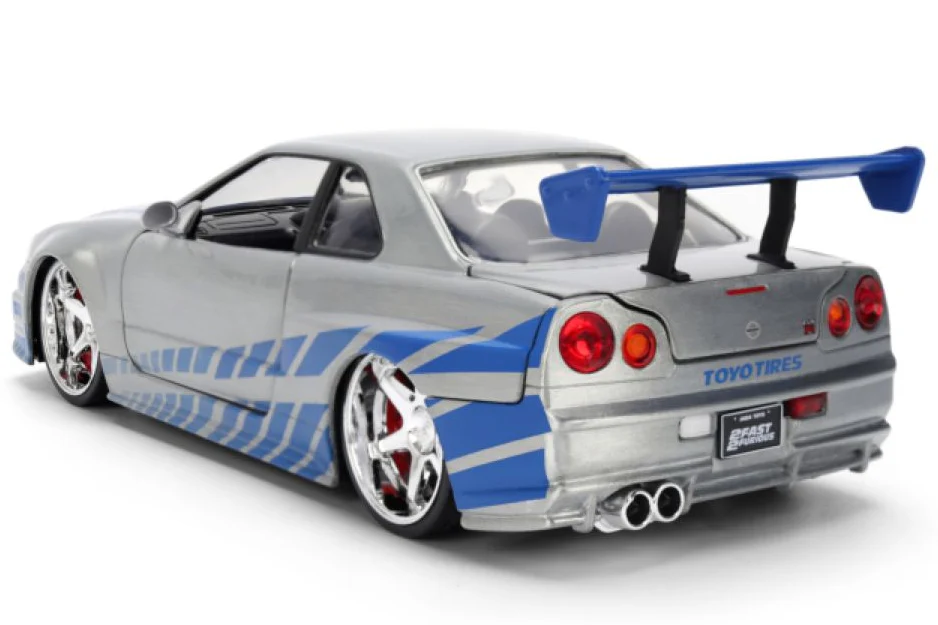 Fast & Furious - Brian's 2002 Nissan Skyline GT-R (BNR34) 1:24 Scale Diecast Vehicle Colour Brush Finish - Image 5
