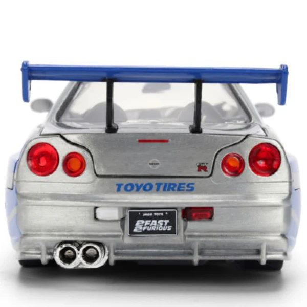 Fast & Furious - Brian's 2002 Nissan Skyline GT-R (BNR34) 1:24 Scale Diecast Vehicle Colour Brush Finish - Image 6