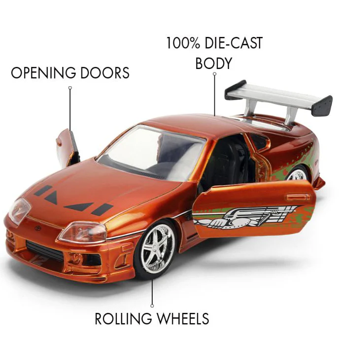 Fast & Furious - 1:32 Brian’s 1995 Toyota Supra Anniversary Diecast Vehicle Candy Finish - Image 6