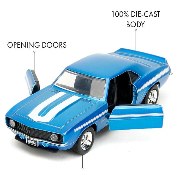 Fast & Furious - 1969 Chevrolet Camaro (Candy Blue) 1:32 Scale Diecast Vehicle - Image 7