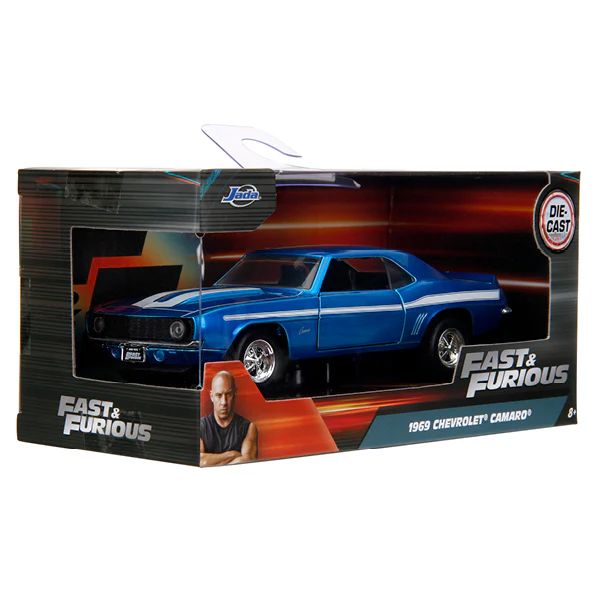 Fast & Furious - 1969 Chevrolet Camaro (Candy Blue) 1:32 Scale Diecast Vehicle - Image 9