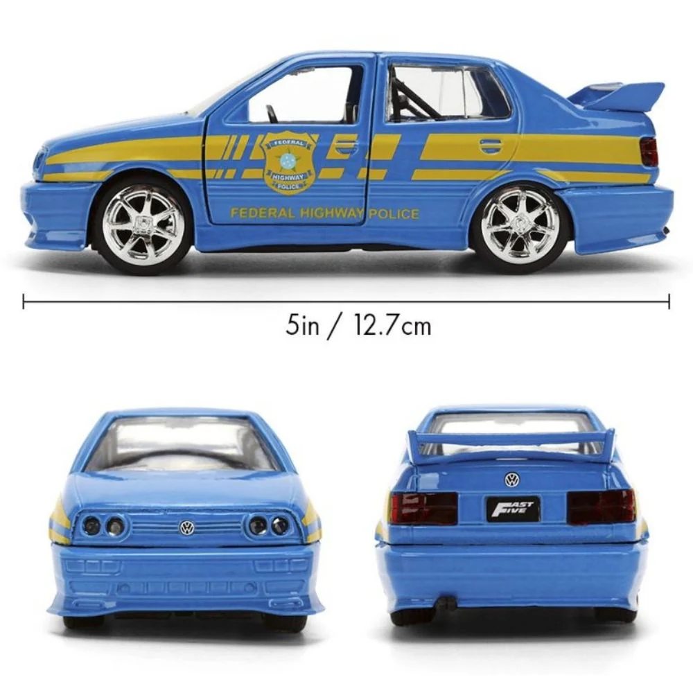 Fast & Furious - 1995 Volkswagen Jetta Police 1:32 Scale Diecast Vehicle - Image 7