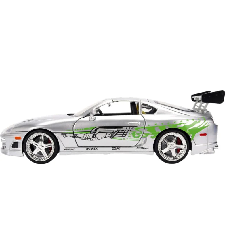 Fast & Furious - Brian's 1995 Toyota Supra Anniversary 1:24 Scale Diecast Vehicle Silver Finish - Image 3
