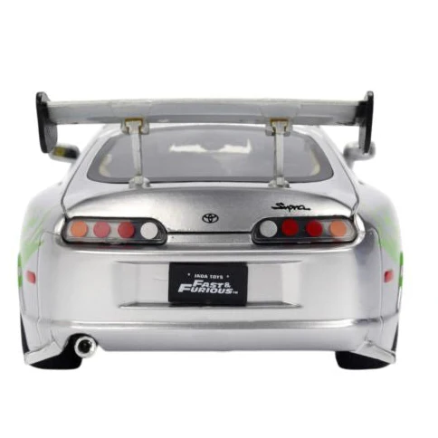 Fast & Furious - Brian's 1995 Toyota Supra Anniversary 1:24 Scale Diecast Vehicle Silver Finish - Image 5