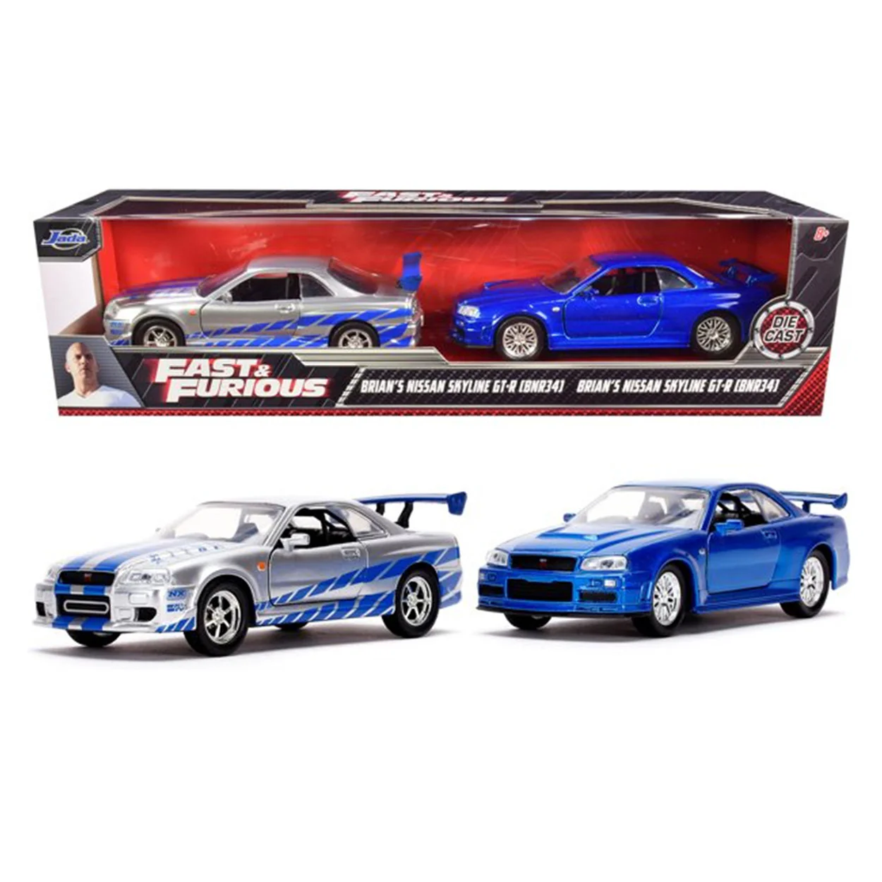 Fast & Furious - Brian's Nissan Skyline GT-R Twin Pack 1:32 Scale - Image 12