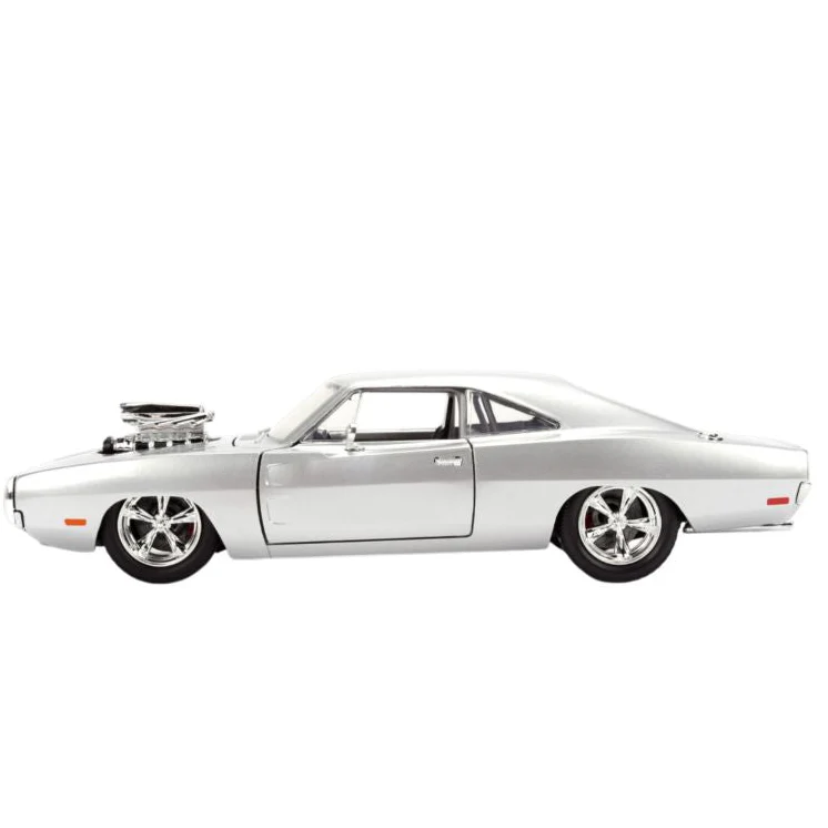 Fast & Furious - Dom’s 1970 Dodge Charger Anniversary Diecast Vehicle Silver Finish - Image 2