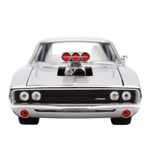 Fast & Furious - Dom’s 1970 Dodge Charger Anniversary Diecast Vehicle Silver Finish - Image 3