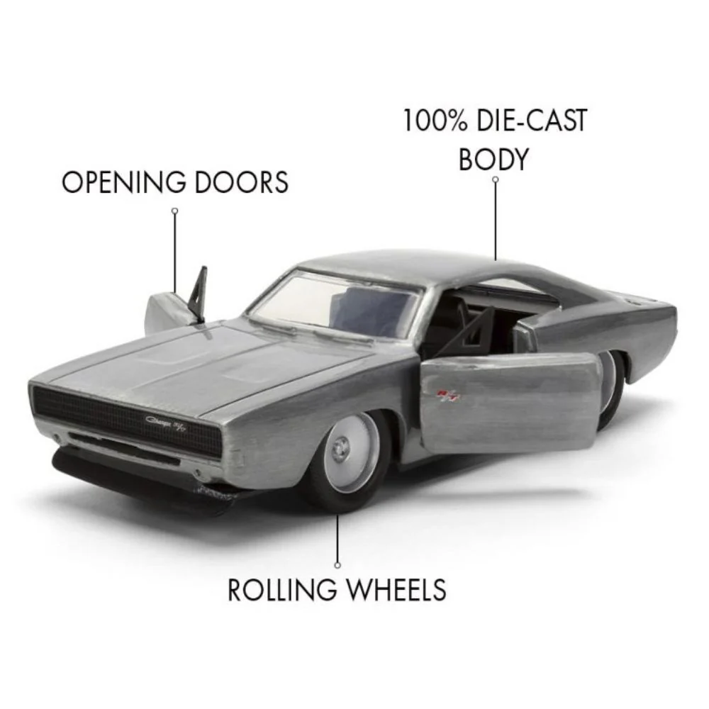 Fast & Furious - Dom's Dodge Charger (Bare Metal) 1:32 Scale Diecast Vehicle - Image 5