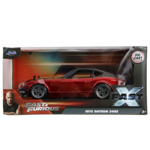 Fast & Furious X - 1972 Datsun 240Z Gloss Red/Black 1:24 Scale Diecast Vehicle - Image 15