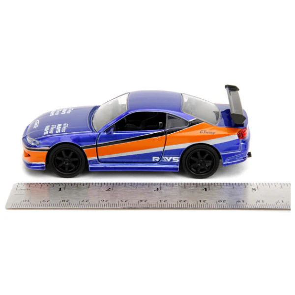 Fast & The Furious - Han's 2001 Nissan Silvia S15 (Candy Blue & Orange) 1:32 Diecast Vehicle - Image 7